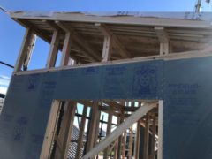 木造住宅　在来工法　外部耐力壁面材の施工